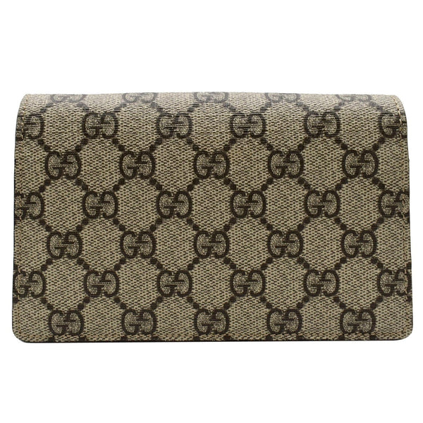 GUCCI Dionysus Super Mini GG Supreme Canvas Crossbody Bag Taupe 476432