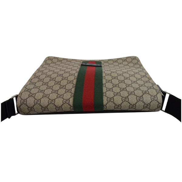 GUCCI GG Supreme Monogram Web Messenger Bag Beige 475432
