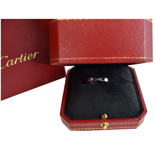 CARTIER Platinum Diamond Ring Silver