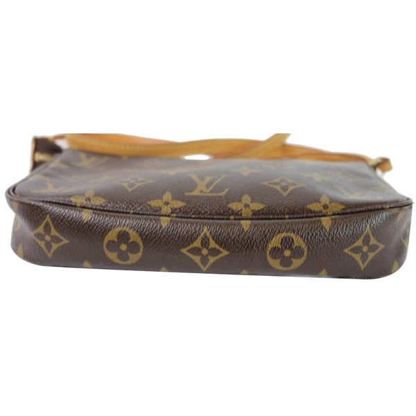 LOUIS VUITTON Mini Pochette Monogram Canvas Accessories Pouch Brown