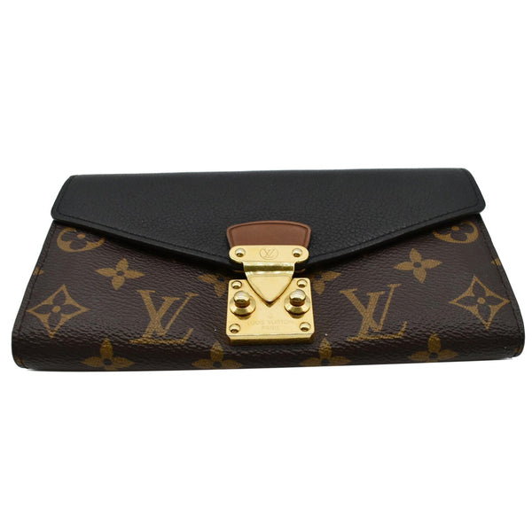 LOUIS VUITTON Pallas Monogram Canvas Pallas Wallet Brown