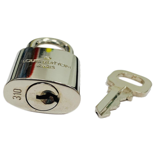 Louis Vuitton Lock & Key Set Silver Padlock Number 310 key hole