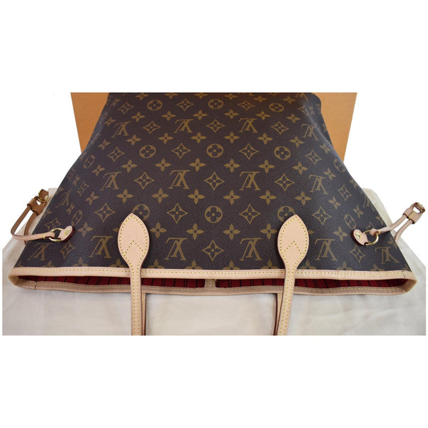 LOUIS VUITTON Neverfull MM Monogram Canvas Tote Shoulder Bag Brown