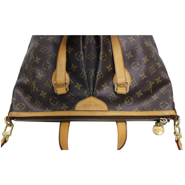 LV Palermo PM Monogram Canvas Shoulder Bag Brown front view