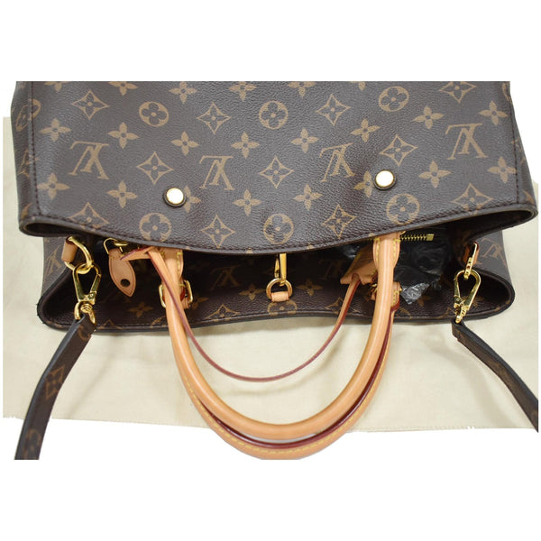 LOUIS VUITTON Montaigne GM Monogram Canvas Shoulder Bag Brown
