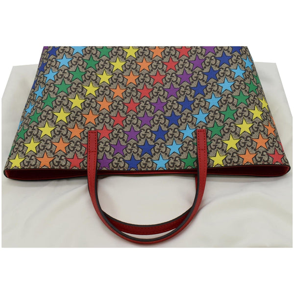 GUCCI Children's Rainbow Star Supreme Canvas Tote Bag Multicolor 410812