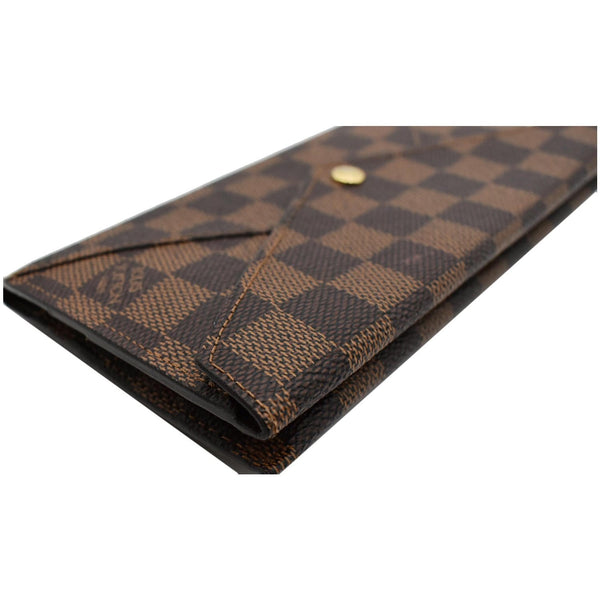 LOUIS VUITTON Long Origami Damier Ebene Wallet Brown