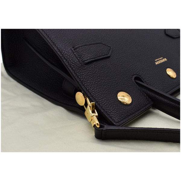 Burberry Mini Title Grainy Leather Top Handle Crossbody Bag