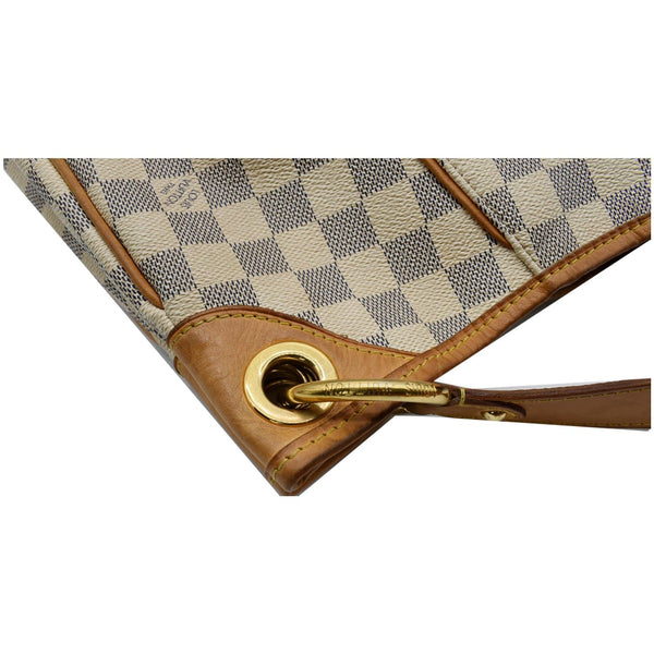 LOUIS VUITTON Galliera PM Damier Azur Shoulder Tote Bag White