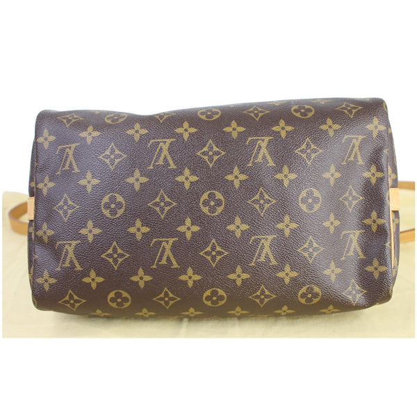 Louis Vuitton Speedy 30 Bandouliere Monogram Canvas Bag - flat bottom