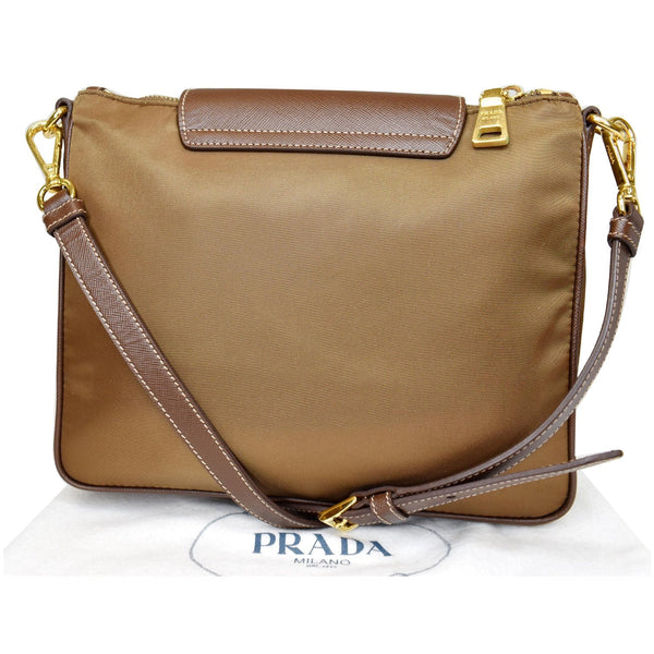 PRADA Convertible Tessuto Nylon Tote Shoulder Bag Light Brown