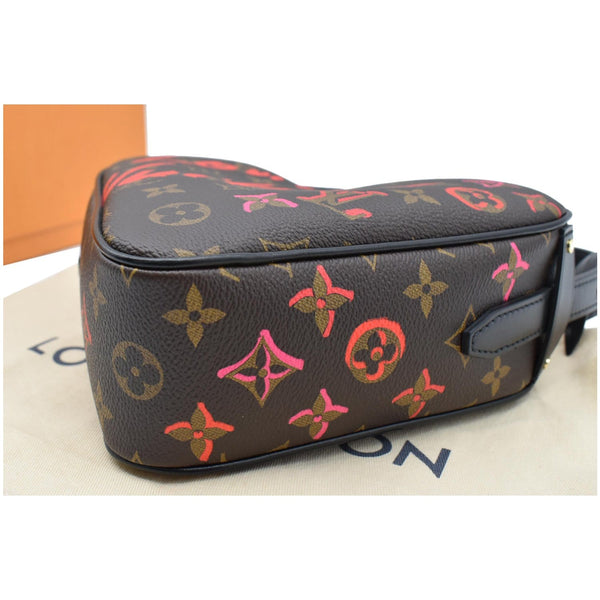 LOUIS VUITTON Sac Coeur Heart Monogram Canvas Crossbody Bag Brown