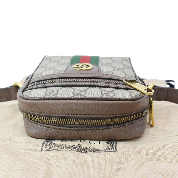 GUCCI Ophidia GG Supreme Canvas Shoulder Bag Beige 598127