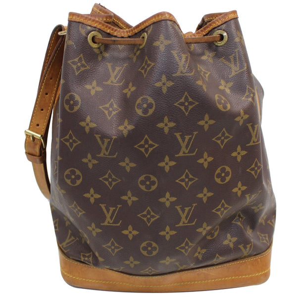 LOUIS VUITTON Large Noe Monogram Canvas Shoulder Bag Brown