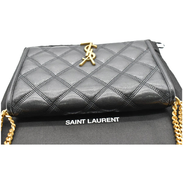 Yves Saint Laurent Becky Quilted Leather Chain Wallet
