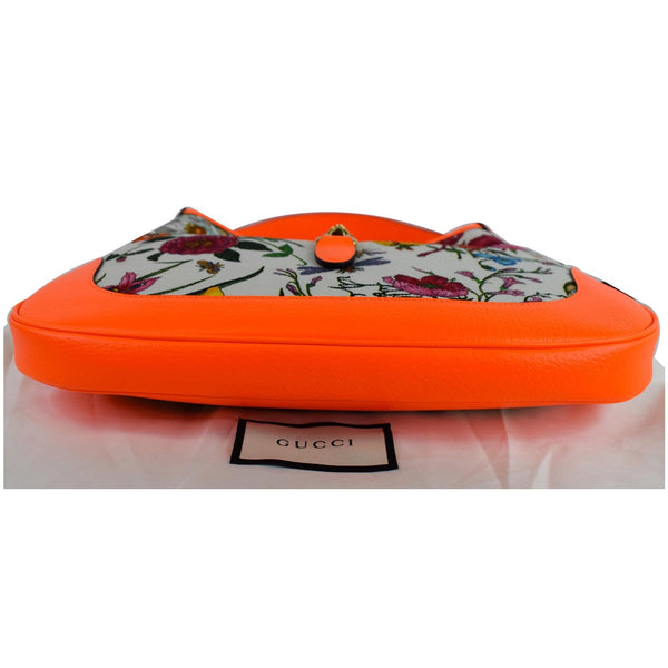 GUCCI Flora Jackie Medium Canvas Hobo Bag Orange 550152