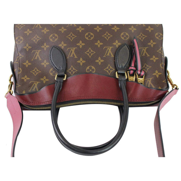 Louis Vuitton Tuileries Monogram Canvas Shoulder Bag top leather handles