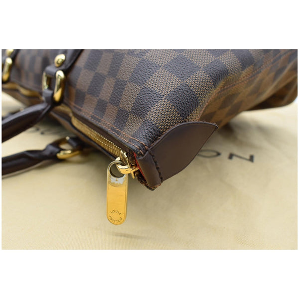 LOUIS VUITTON Saleya MM Damier Ebene Tote Bag Brown