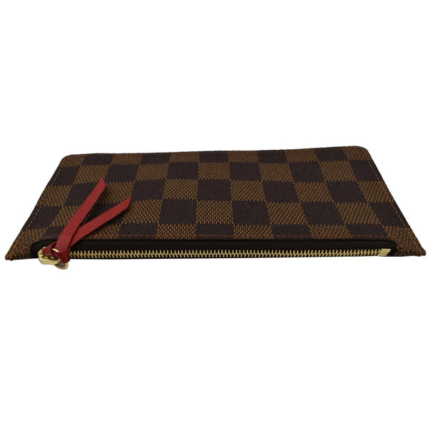 LOUIS VUITTON Felicie Zippered Damier Ebene Insert Pouch Brown