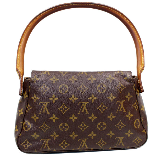 LOUIS VUITTON Looping PM Monogram Canvas Satchel Bag Bown