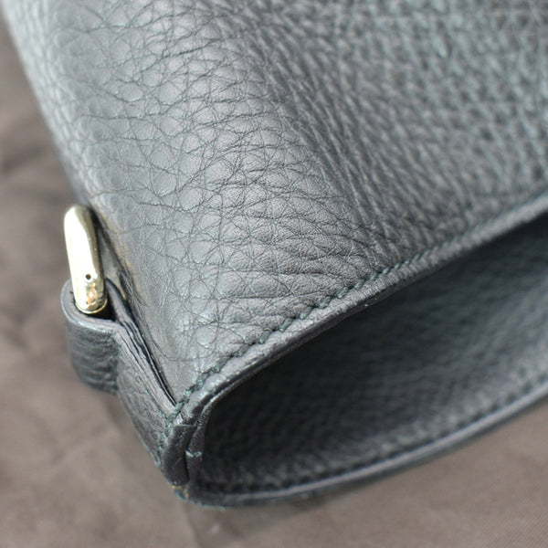 GUCCI Soho Tassel Pebbled Leather Tote Bag Black 282303 - sold