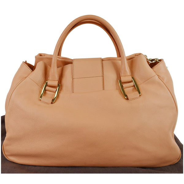 Celine Blossom Leather Top Handle Satchel Peach