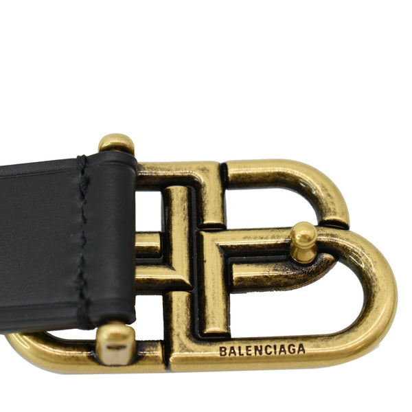 Balenciaga BB Leather Belt Black 36