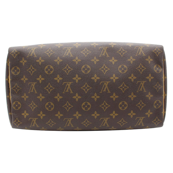 LOUIS VUITTON Speedy 35 Monogram Canvas Satchel Bag Brown