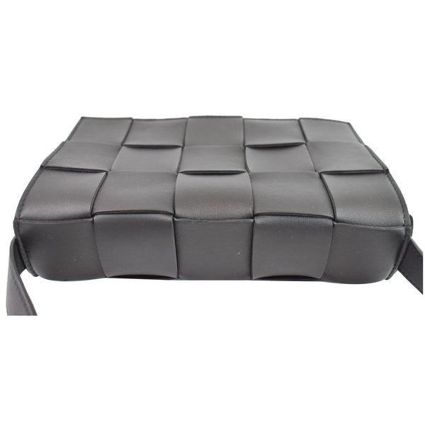 BOTTEGA VENETA Cassette Maxi Lambskin Crossbody Bag Black