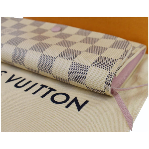 LOUIS VUITTON Emilie Damier Azur Wallet White