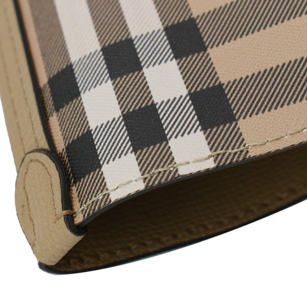 BURBERRY Reversible Haymarket Coated Canvas Tote Bag Tan