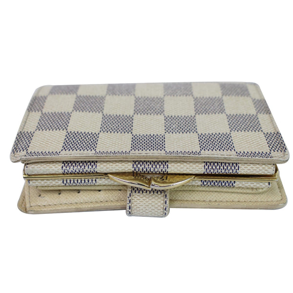 LOUIS VUITTON French Kisslock Damier Auzr Wallet Brown