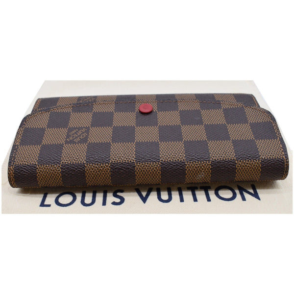 LOUIS VUITTON Emilie Damier Ebene Wallet Brown