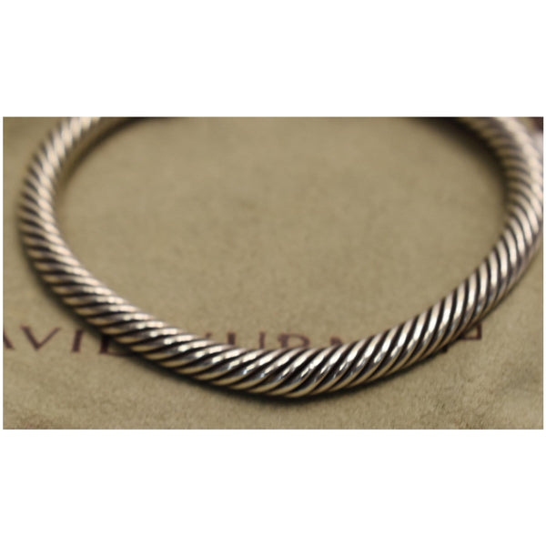 David Yurman Cable Sterling Silver Pearl Bracelet Gold