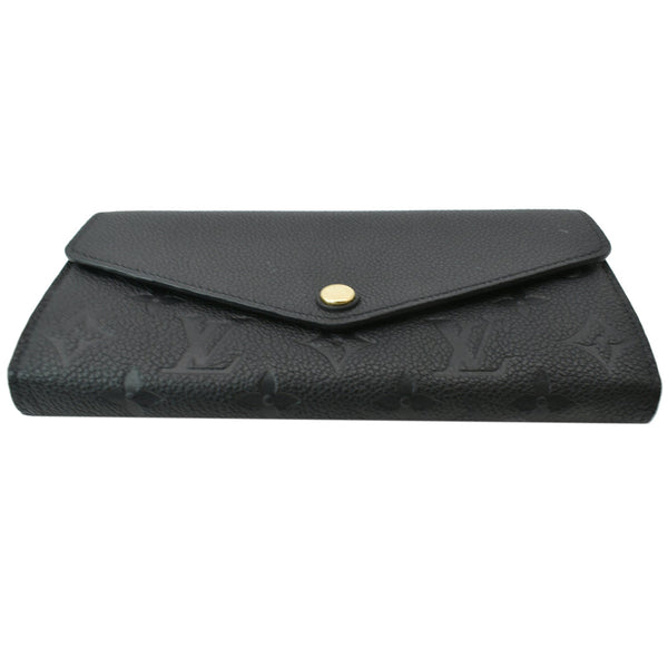 LOUIS VUITTON Sarah Monogram Empreinte Leather Wallet Black