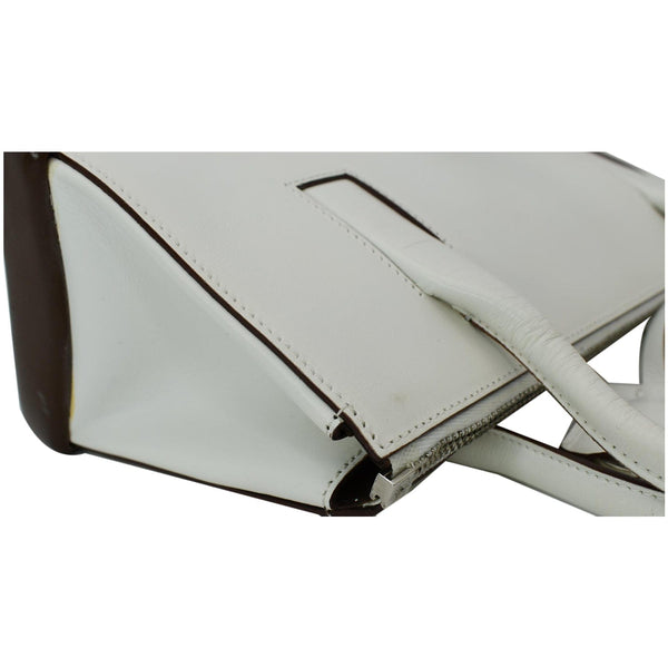 PRADA Leather Top Handle Bag White