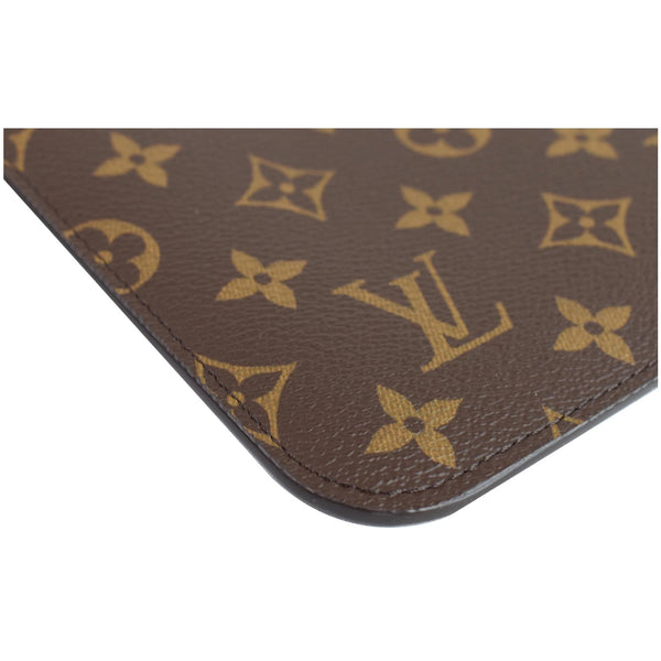 LOUIS VUITTON Pochette Wristlet Pouch Monogram Canvas Neverfull MM Brown