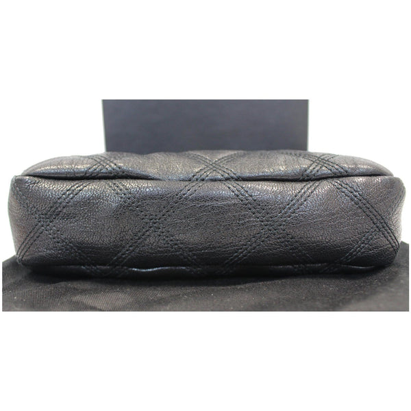 YVES SAINT LAURENT Becky Double Zip Lambskin Leather Crossbody Bag Black