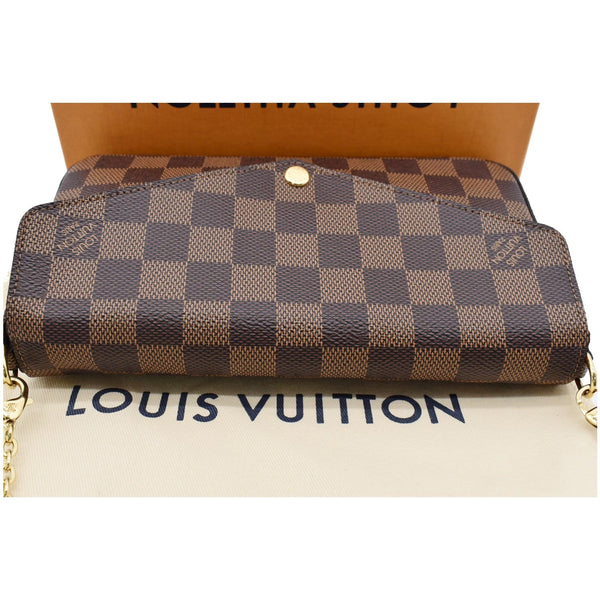 LOUIS VUITTON Pochette Felicie Monogram Canvas Crossbody Bag Brown