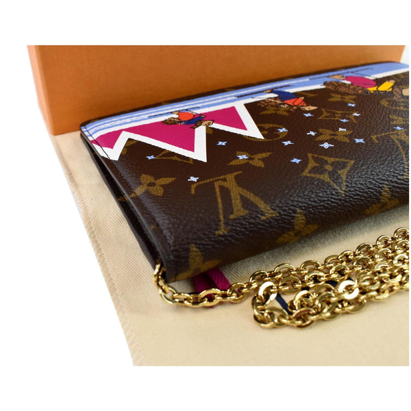 Louis Vuitton Weekend Pochette Monogram Canvas Clutch brown