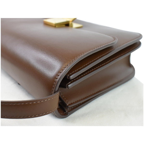 CELINE Medium Classic Box Calfskin Flap Crossbody Bag Camel