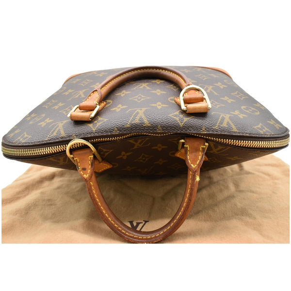 LOUIS VUITTON Alma Monogram Canvas Satchel Bag Brown