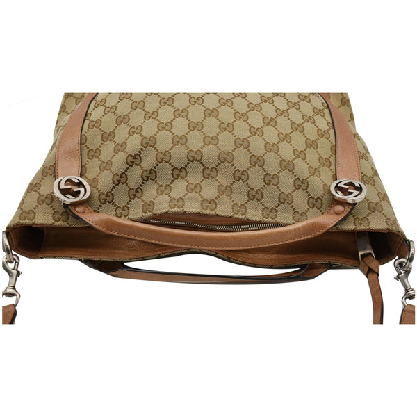 GUCCI Miss GG Original GG Canvas Top Handle Shoulder Bag Beige 323675