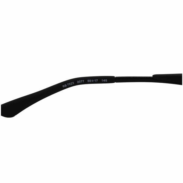 Ray-Ban RX7023 2077 55mm Matte Black Eyeglasses Demo Lens