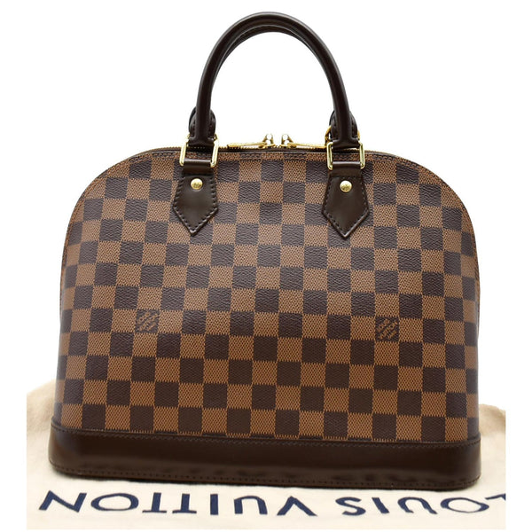 Louis Vuitton Alma PM Damier Ebene Satchel Bag backside