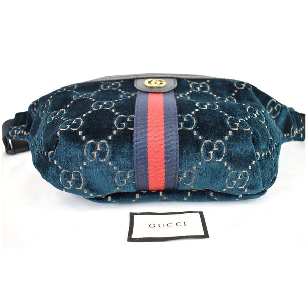 Gucci GG Monogram Velvet Belt Leather Bumbag hip bag