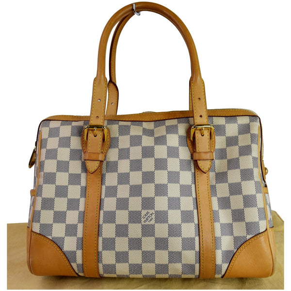 LOUIS VUITTON Berkeley Damier Azur Satchel Bag White