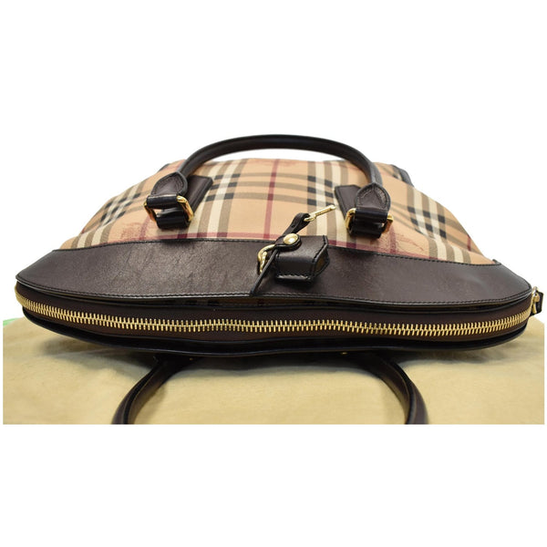 BURBERRY Medium Primrose Haymarket Check Tote Bag Chocolate