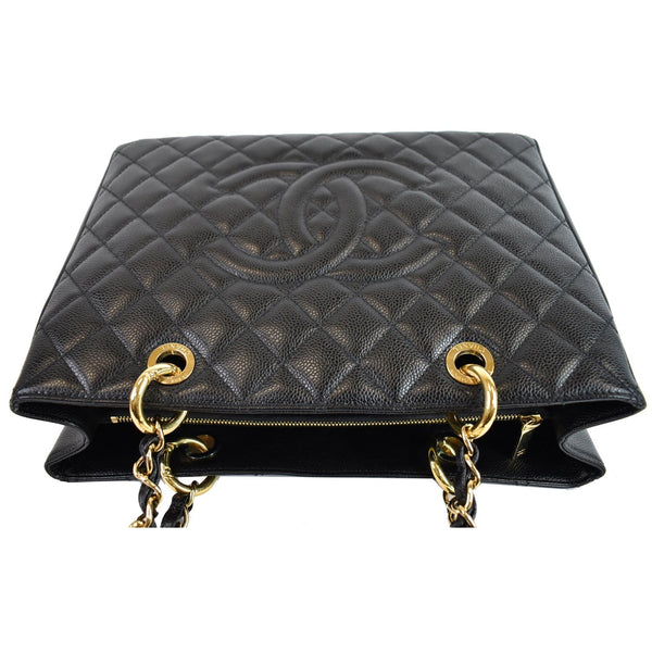 CHANEL Grand Shopping GST Caviar Leather Tote Bag Black