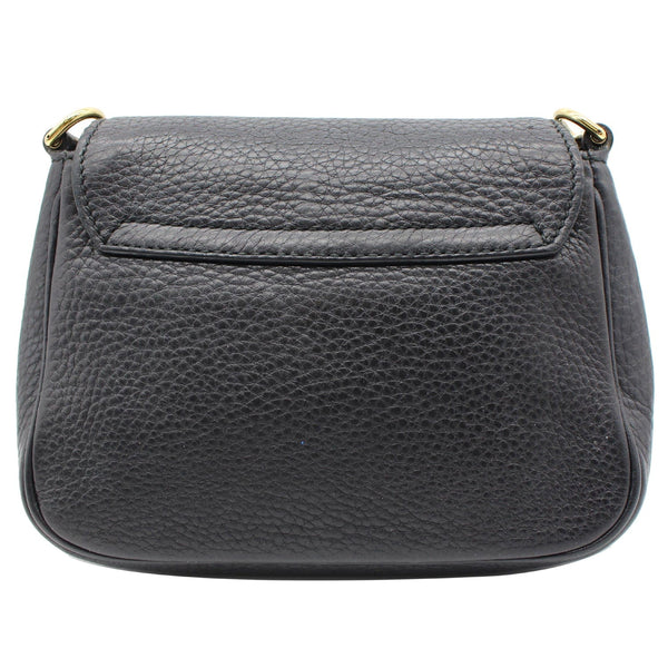 GUCCI GG Soho Pebbled Leather Chain Shoulder Bag Black 323190